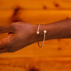 NWT - Women's African Silver Spiral Bracelet
